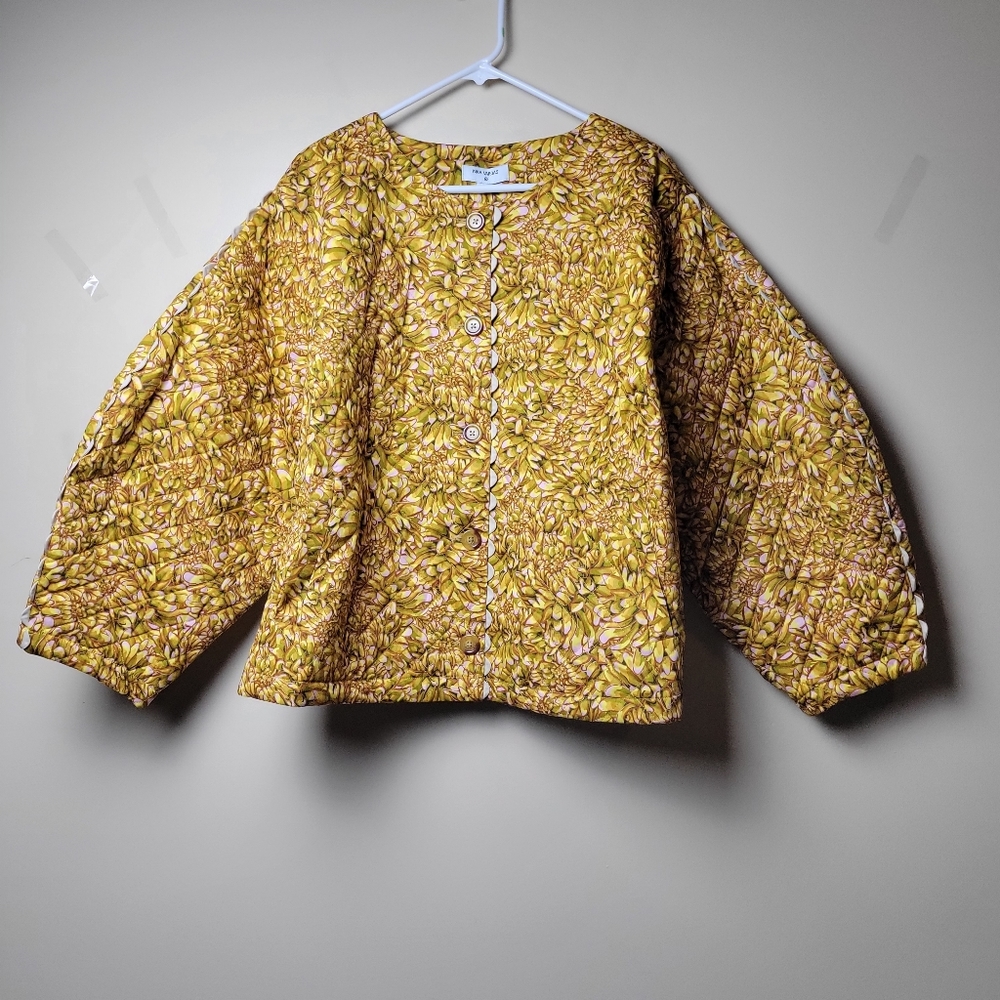 NWT Kika Vargas Designer Target Collection Yellow Floral Jacket Size 2X